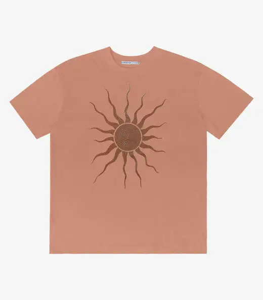 Blusa Feminina Manga Curta Sun Endless Marrom