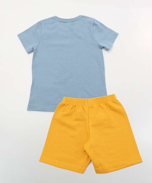 Conjunto Infantil Mickey Disney Tam 1 a 3 Azul