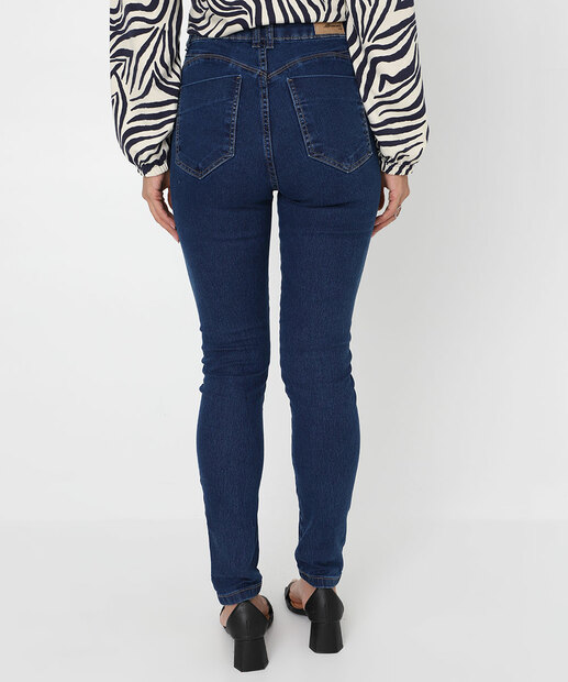 Calça Jeans Skinny Feminina Push Up Sawary Azul