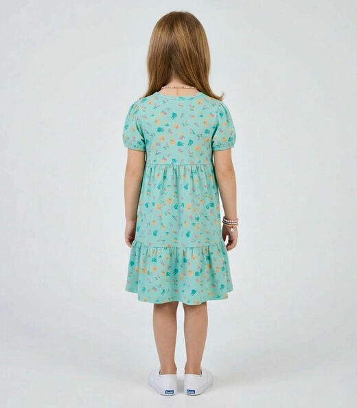Vestido Infantil Com Franzido na Saia Select Azul