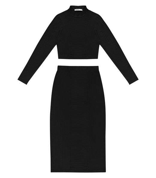 Image_Conjunto de Blusa Com Saia Endless Preto