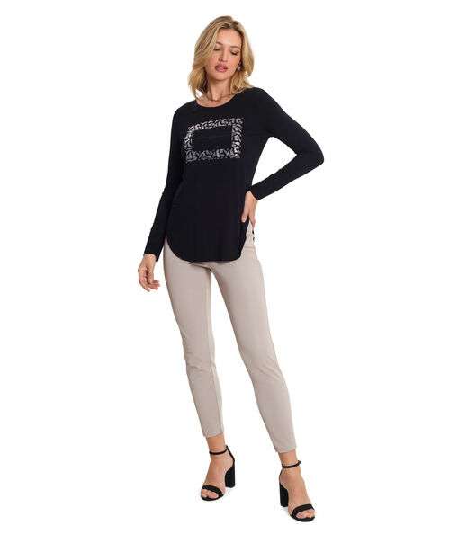 Blusa Alongada Manga Longa Endless Preto