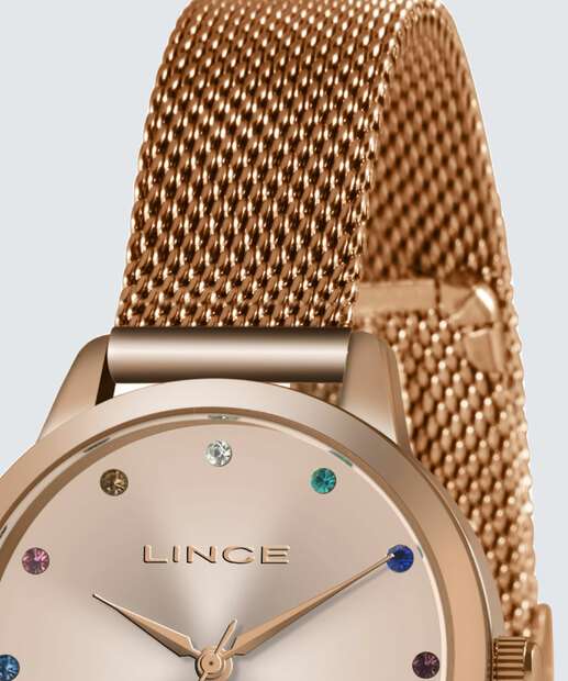 Kit Relógio Feminino Strass Lince LRR4702L KO28R1RX  