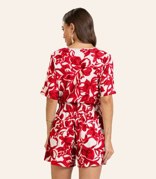 Conjunto Blusa com Shorts Feminino Endless Vermelho