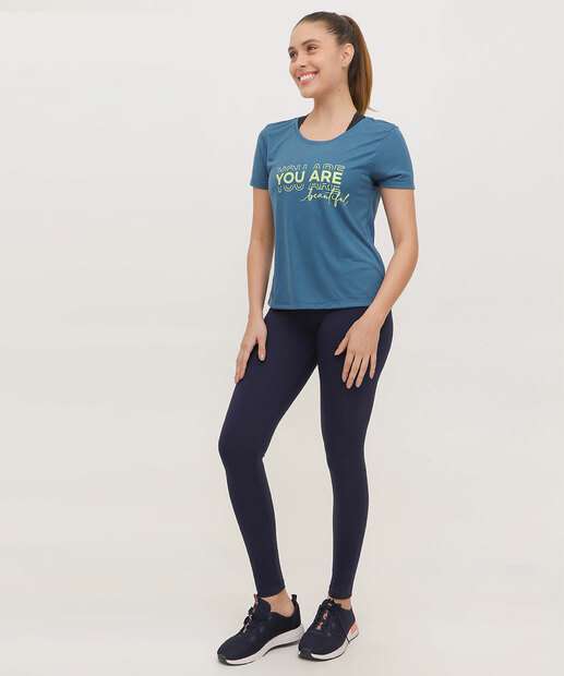 Blusa Feminina Fitness Estampada Marisa