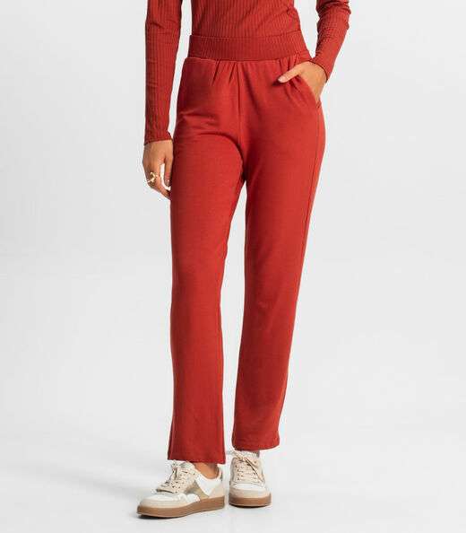 Calça Feminina Em Molecotton Rovitex Vermelho