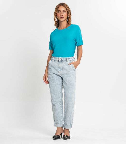 Blusa Feminina Em Viscose Endless Azul