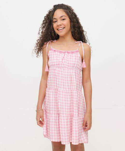 Vestido Infantil Listrado Tam 10 a 16