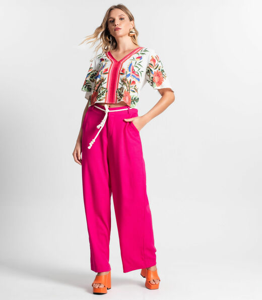 Blusa De Poly Light Feminina Estampada Endless Bege