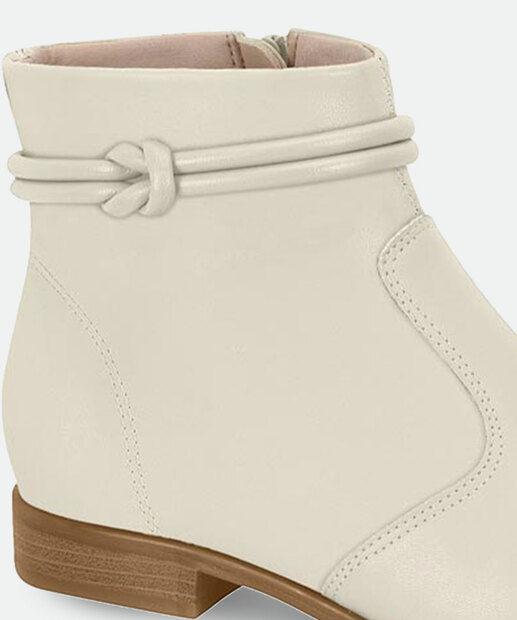 Bota Feminina Ankle Boot Bico Redondo Moleca 