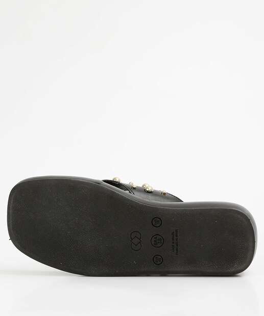 Tamanco Feminino Tiras Tachas Flatform Marisa