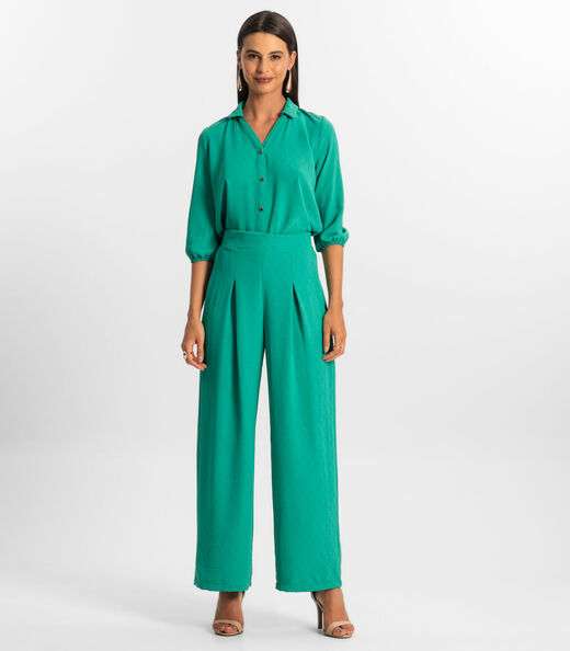 Calça Reta Feminina Rovitex Verde