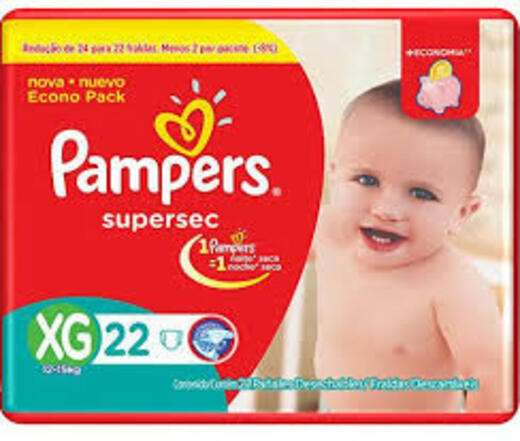 Image_Fralda Supersec Pacotao ”Xg” Pampers Simples c/22 Unidades