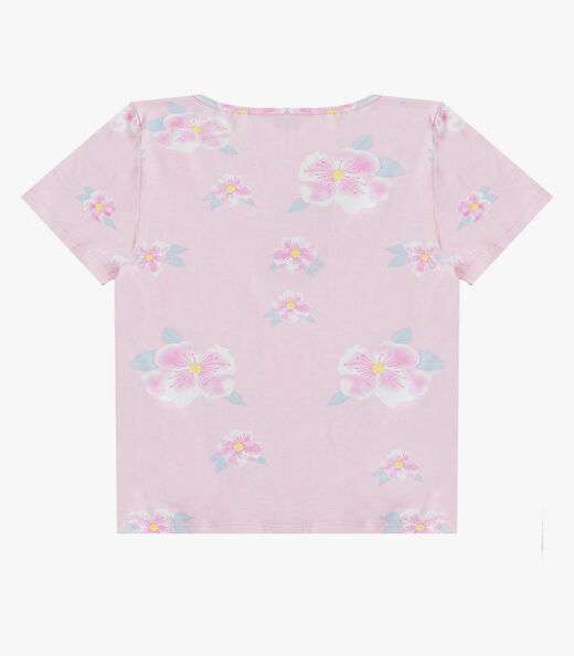 Blusa Feminina em Malha Visco Infinita Cor Rosa