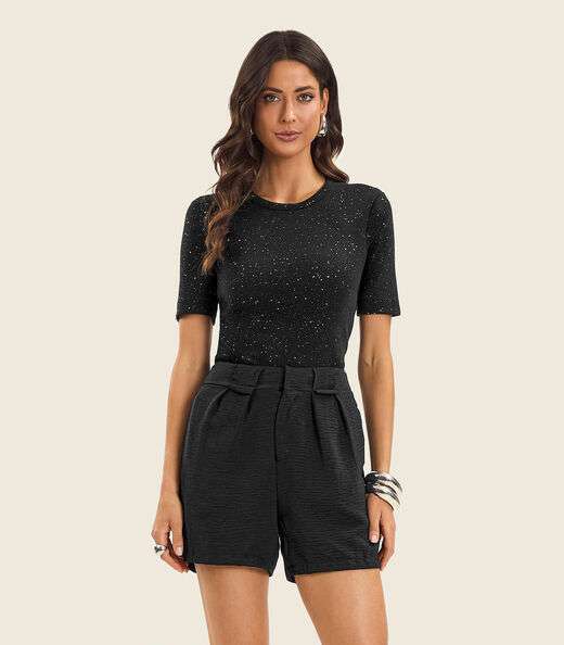 Image_Blusa Feminina Manga Curta em Ribana Endless Preto