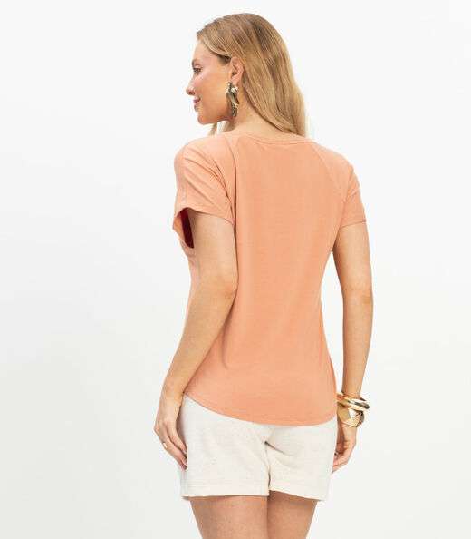 Blusa Básica Alongada Feminina Rovitex Marrom