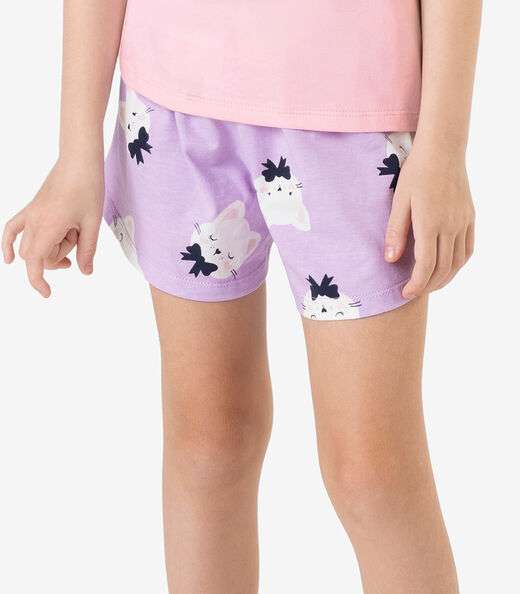 Pijama Meia Malha Rovi Kids Rosa