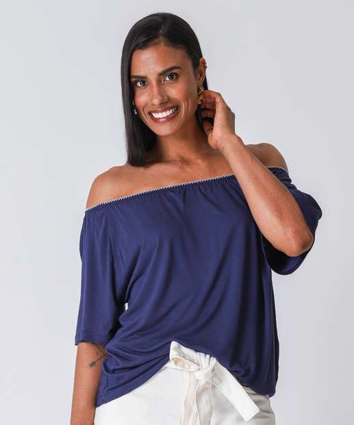 Image_Blusa Feminina Ciganinha Manga Curta Marisa Azul