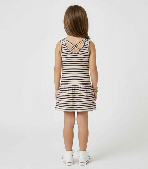 Vestido Infantil Com Decote Nas Costas Select Azul