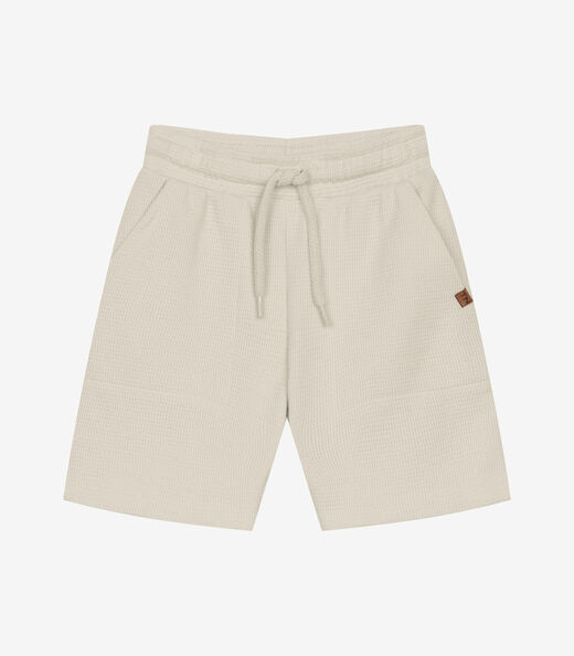 Conjunto Infantil Camiseta Com Bermuda Trick Nick Bege