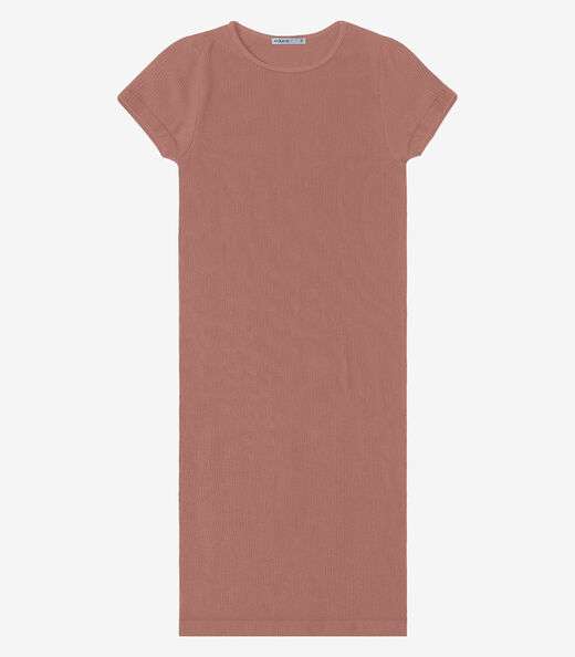 Vestido Canelado Feminino Endless Marrom