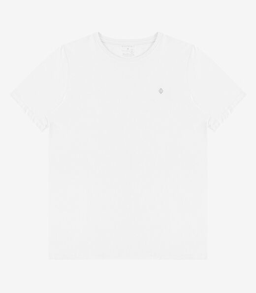 Image_Camiseta Masculina Básica Meia Malha Diametro Branco