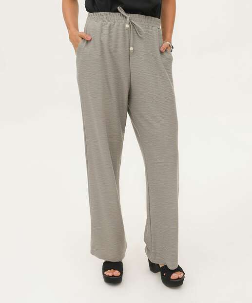 Calça Pantalona Feminina Textura Marisa