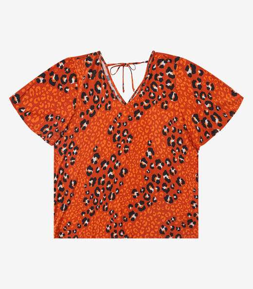 Blusa Feminina Plus Size Infinita Cor Laranja