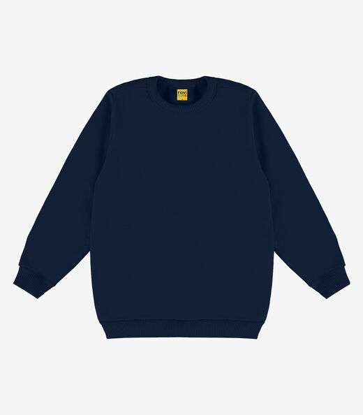 Blusão Infantil Moletom Básico Rovitex Kids Azul