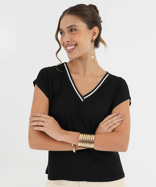 Image_Blusa Feminina Manga Curta Marisa Preto