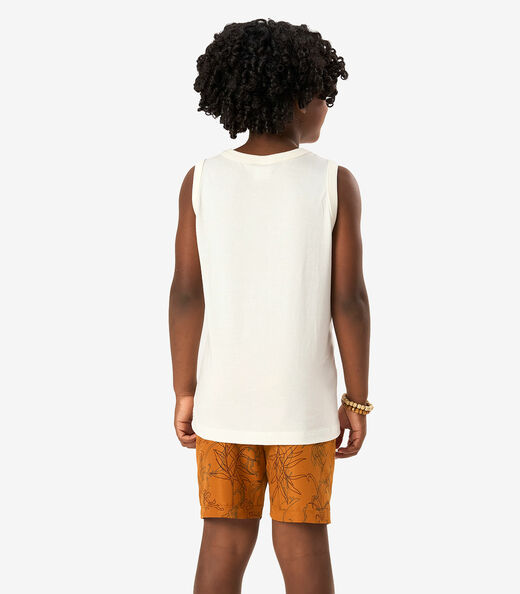 Conjunto Machão Com Bermuda Infantil Rovi Kids Bege