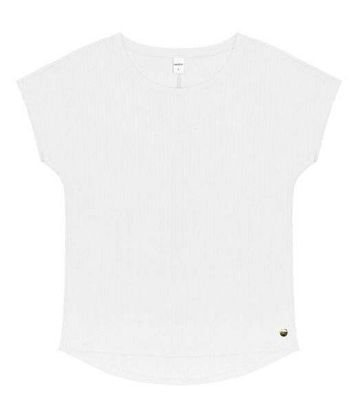 Blusa Feminina Ribana Canelada Básica Rovitex Branco