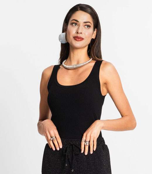 Regata Feminina Tricot Endless Preto