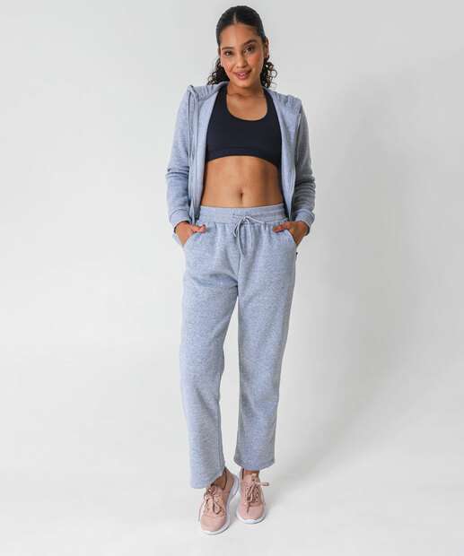 Image_Calça Feminina Fitness Moletom Reta Mescla Marisa