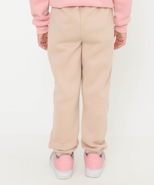 Conjunto Infantil Moletom Bordado Marisa Tam 4 a 10 Rosa
