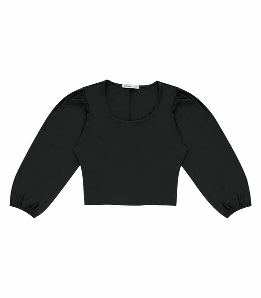 Blusa Feminina Manga 3/4 Endless Preto