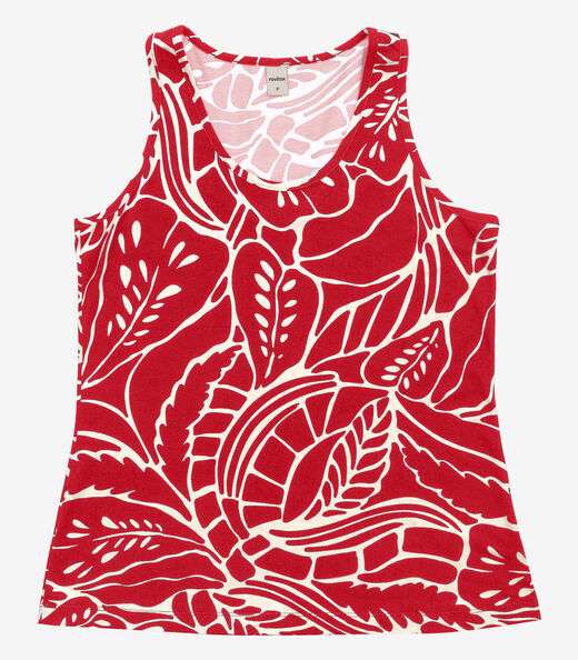 Regata Feminina Estampada Rovitex Vermelho