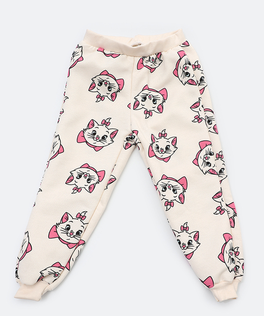 Conjunto Moletinho Infantil Hello Kitty Tam 1 a 3 Off White