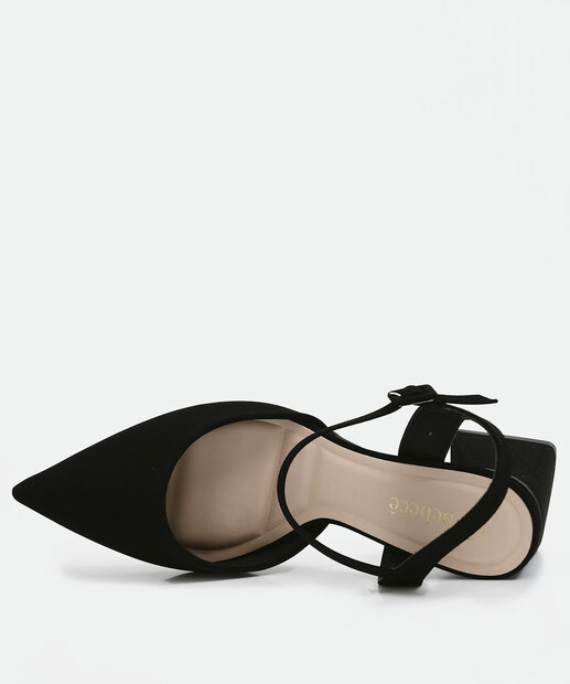 Scarpin Feminino Bico Fino Salto Grosso Bebecê 