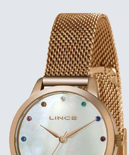 Kit Relógio Feminino Strass Lince LRR4702L KO29B1RX