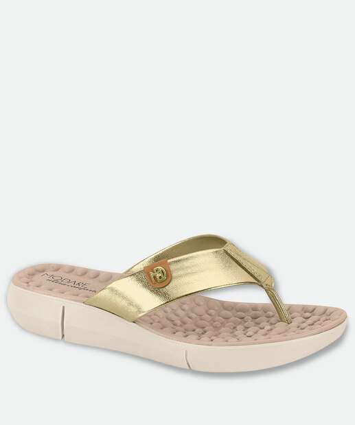 Image_Rasteirinha Feminina Conforto Metalizada Modare Dourado  