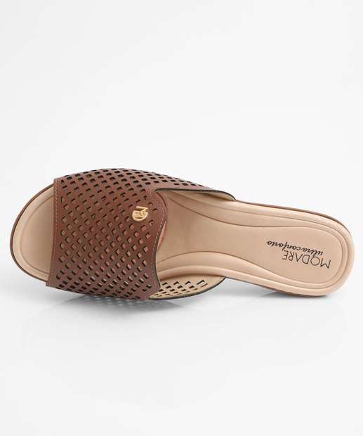 Tamanco Feminino Salto Grosso Modare Marrom