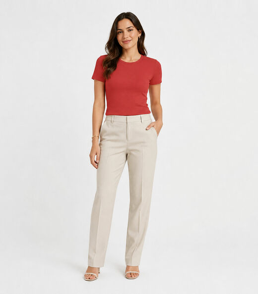 Blusa Feminina Justa Em Malha Classic Infinita Cor Marrom