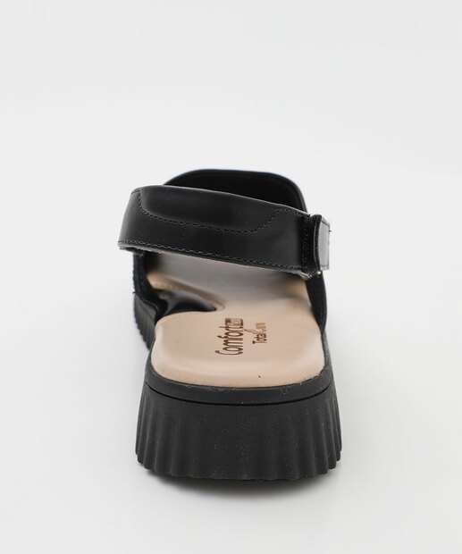 Sandália Feminina Flatform Tiras Comfortflex Preto