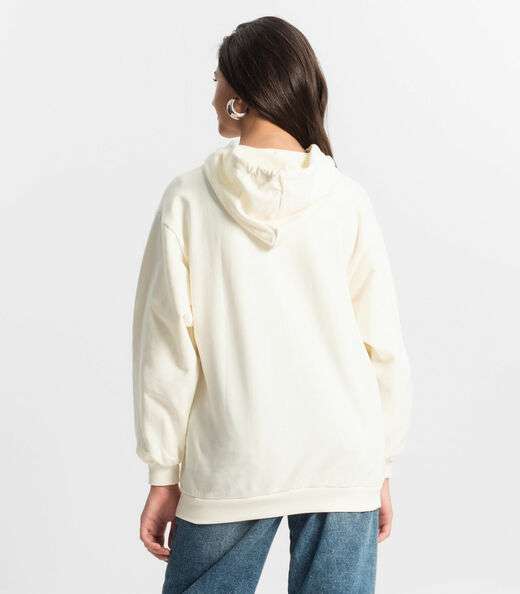 Moletom Juvenil Feminino Com Capuz Minty Bege