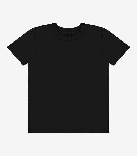 Camiseta Infantil Masculina Básica Rovitex Kids Preto