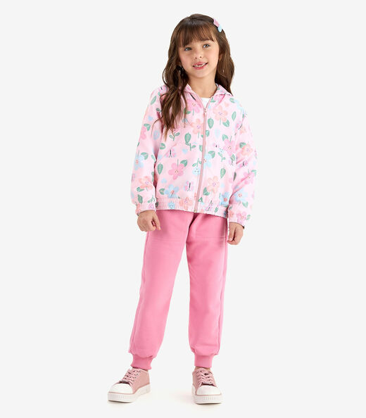 Jaqueta Corta-Vento Rovi Kids Rosa