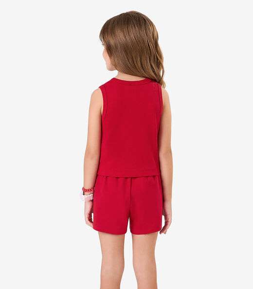 Conjunto Regata com Shorts Ribana 2x1 Rovi Kids Vermelho