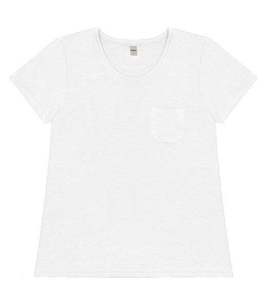 Blusa Feminina Viscotorcion Com Bolso Rovitex Branco