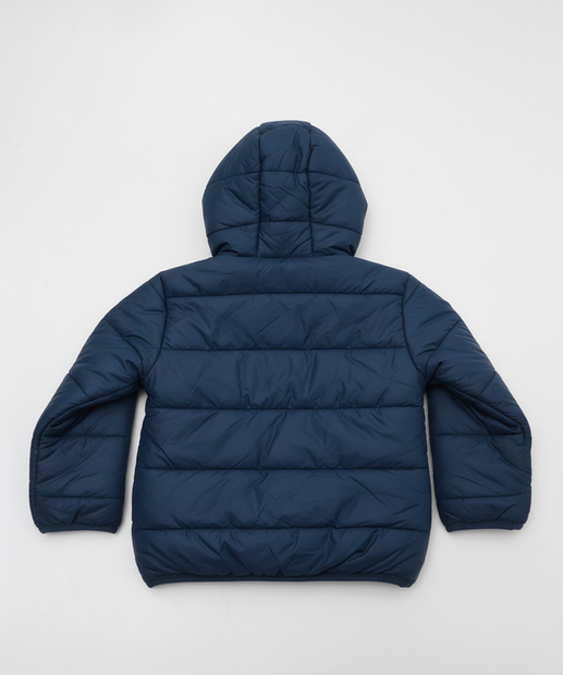 Jaqueta Infantil Puffer Capuz Marisa Tam 1 a 3 Azul
